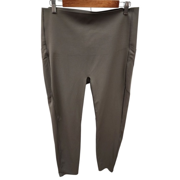 SPANX Leggings Womens 1X Brown Every Wear Knockout Ankle Active Shapewear 50223R - Picture 1 of 10